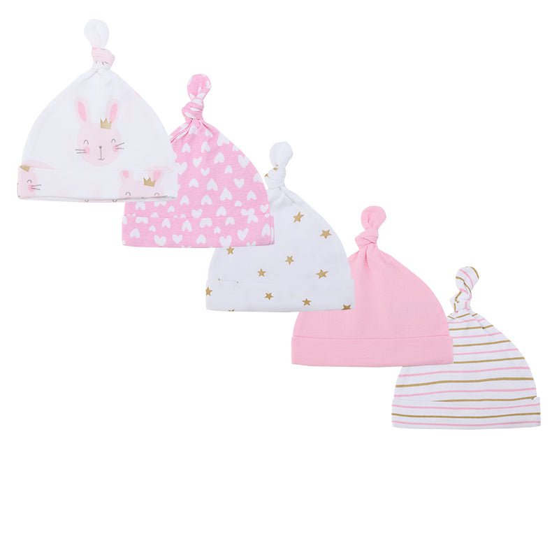 2024 Baby Hats Newborn Caps 5pcs Sets - kiddiezoom