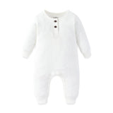 Baby Ribbed Rompers Solid Jumpsuits