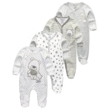 2/3/4-teiliger Baby-Spielanzug mit langen Ärmeln und Aufdruck