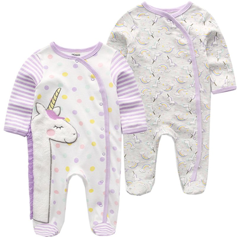 2Pcs/set Baby Rompers Long Sleeve Cotton Jumpsuit - kiddiezoom