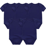 3/5pcs Baby Bodysuits Solid Unisex Clothing - kiddiezoom
