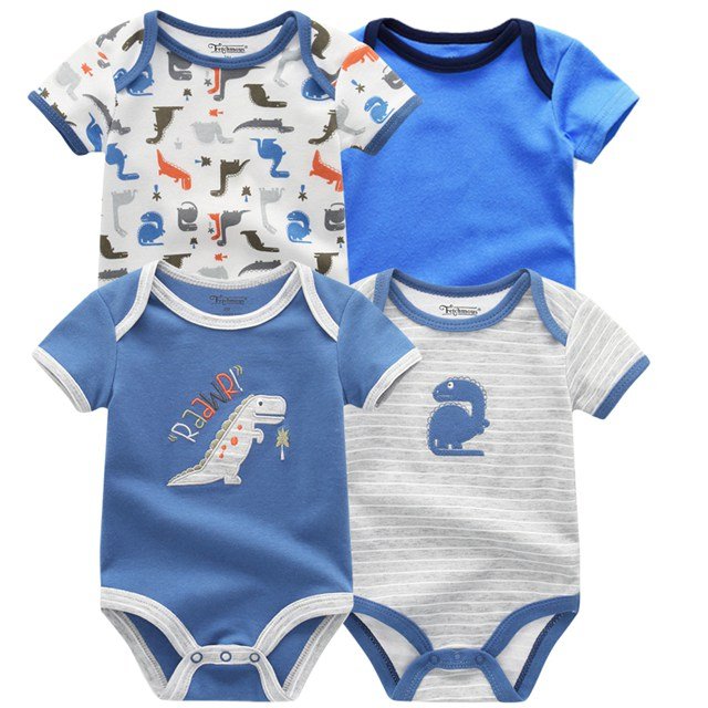 4pcs Baby Clothing 0 - 12m Bodysuits Onesies - kiddiezoom