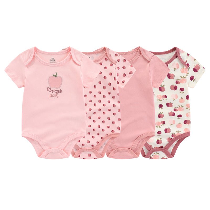 Body Bébé Manches Courtes Zigozago - Rayures Rouges Et Noires, Broderie, Fabriqué En Italie - 6