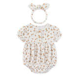 Ensemble 2 pièces body + chapeau pour bébé fille nouveau-né