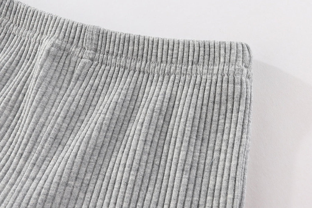 Baby Newborn Pants Solid Ribbed Trousers - kiddiezoom