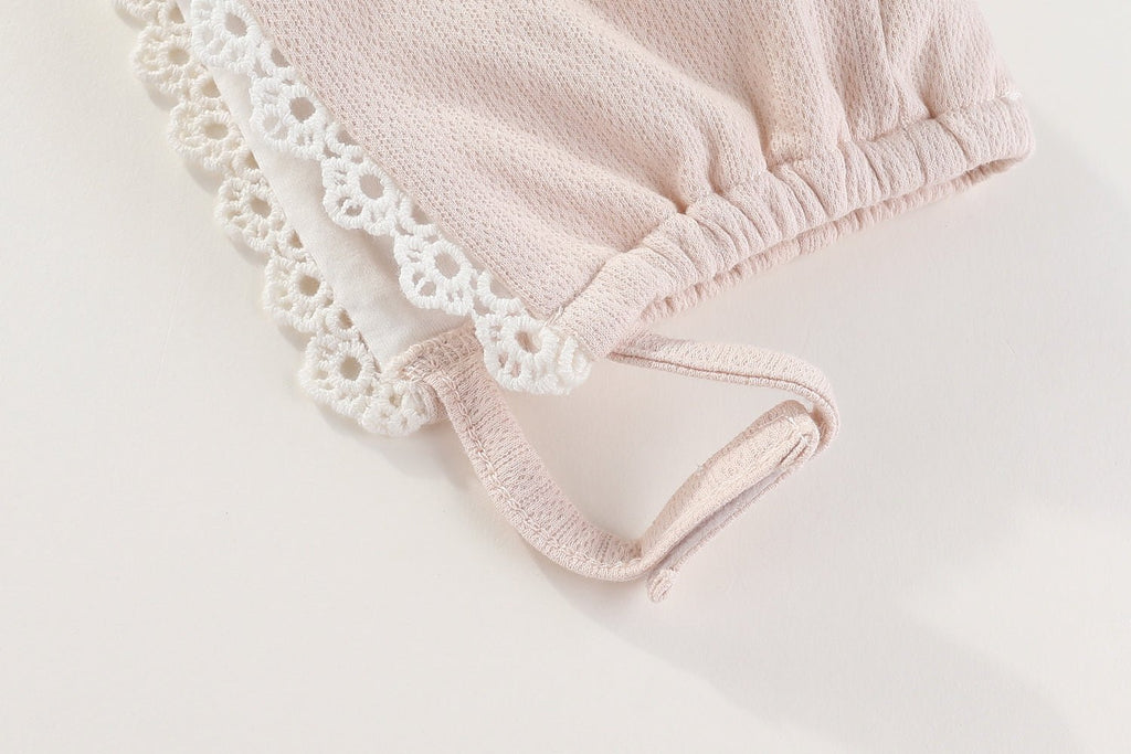 Baby Pink Bodysuits+Hat Girls Infant Set - kiddiezoom