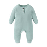 Baby Ribbed Rompers Solid Infant Jumpsuits - kiddiezoom