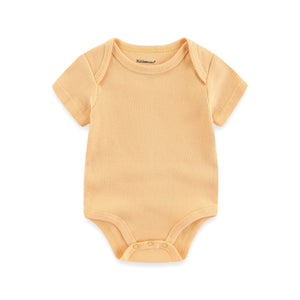 Baby Solid Bodysuits Ribbed Clothes - kiddiezoom