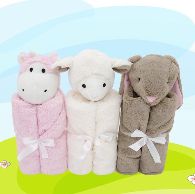 Cute Cartoon Soft Baby Blanket And Swaddling Fleece - kiddiezoom