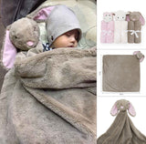 Cute Cartoon Soft Baby Blanket And Swaddling Fleece - kiddiezoom