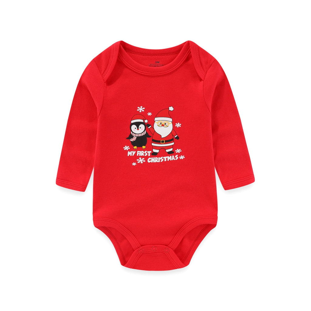 New Christmas Bodysuits+Hat Baby Clothing Sets - kiddiezoom