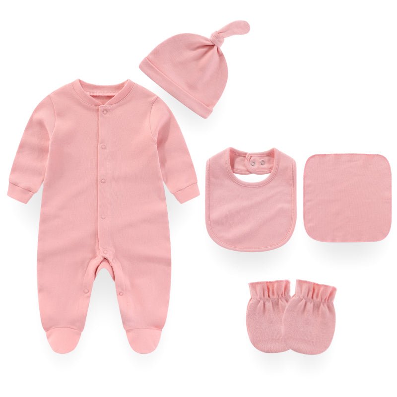 Newborn Babies Clothes Hat Glove 5 Pack Outfit Set - kiddiezoom