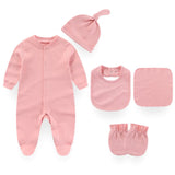 Newborn Babies Clothes Hat Glove 5 Pack Outfit Set - kiddiezoom