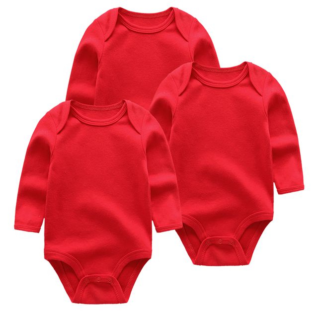 Newborn Clothes 3pcs Bodysuits Baby Solid Set - kiddiezoom