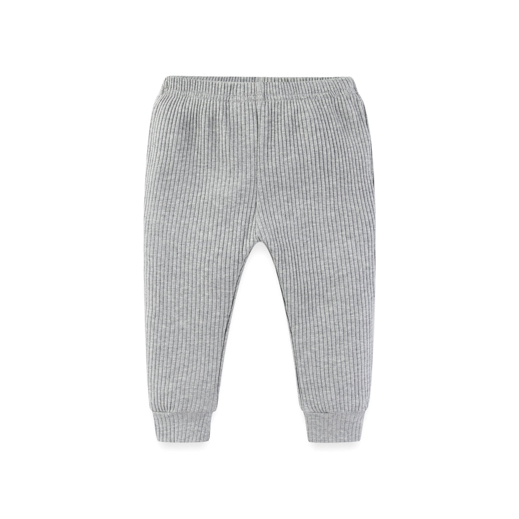 Ribbed Baby Newborn Pants Solid Trousers - kiddiezoom