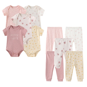 100% Cotton Baby Bodysuits Newborn Onesies 10 Pack Set - kiddiezoom