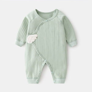 100% Cotton Newborn Rompers Wing Baby Winter Clothes - kiddiezoom