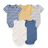 100% Natural Cotton Baby Bodysuits Newborn Clothes Sets - kiddiezoom