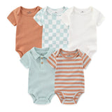 100% Natural Cotton Baby Bodysuits Newborn Clothes Sets - kiddiezoom