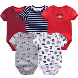 2024 Cotton Baby Bodysuits Clothing 5pcs Set