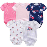 2024 Cotton Baby Bodysuits Clothing 5pcs Set