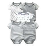 2024 Baby Bodysuits 5 Pieces Set Newborn - kiddiezoom