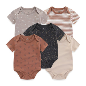 2024 Baby Bodysuits 5 Pieces Set Newborn - kiddiezoom