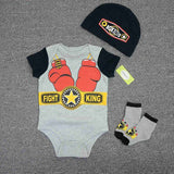 2024 Baby Bodysuits+Hat+Socks Newborn Jumpsuit Set - kiddiezoom