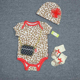 2024 Baby Bodysuits+Hat+Socks Newborn Jumpsuit Set - kiddiezoom