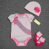 2024 Baby Bodysuits+Hat+Socks Newborn Jumpsuit Set - kiddiezoom