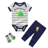 2024 Baby Bodysuits+Pants+Socks Newborn 3pcs Set - kiddiezoom