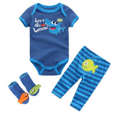 2024 Baby Bodysuits+Pants+Socks Newborn 3pcs Set - kiddiezoom