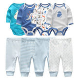 2024 Baby Clothing Set Bodysuits+Pants 8pcs - kiddiezoom