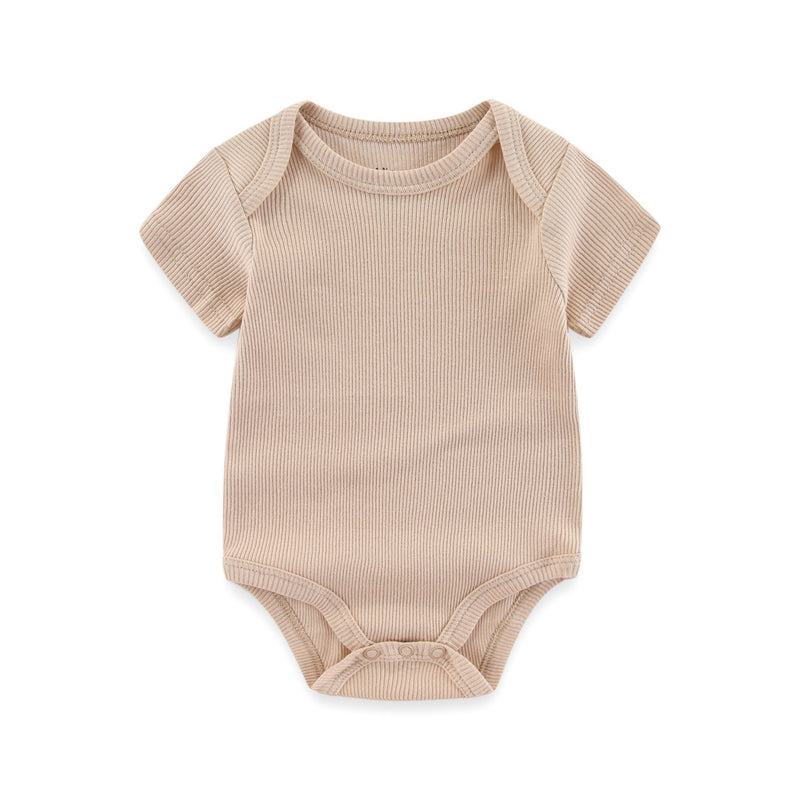 2024 Baby Girls Bodysuits Ribbed Rompers - kiddiezoom