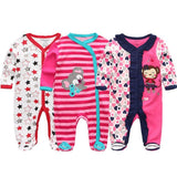 2024 Baby Girls Rompers 3Pcs Set Jumpsuits - kiddiezoom