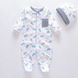 2024 Baby Rompers with Caps 100% Cotton Infants Jumpsuits - kiddiezoom