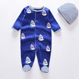 2024 Baby Rompers with Caps 100% Cotton Infants Jumpsuits - kiddiezoom