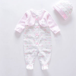 2024 Baby Rompers with Caps 100% Cotton Infants Jumpsuits - kiddiezoom