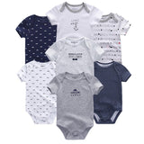 2024 Bodysuits 7PCS Baby Romper Top Quality - kiddiezoom