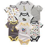 2024 Bodysuits 7PCS Baby Romper Top Quality - kiddiezoom