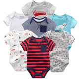 2024 Bodysuits 7PCS Baby Romper Top Quality - kiddiezoom