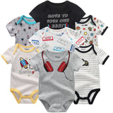 2024 Bodysuits 7PCS Baby Romper Top Quality - kiddiezoom