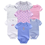 2024 Bodysuits 7PCS Baby Romper Top Quality - kiddiezoom