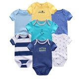 2024 Bodysuits 7PCS Baby Romper Top Quality - kiddiezoom