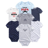 2024 Bodysuits 7PCS Baby Romper Top Quality - kiddiezoom