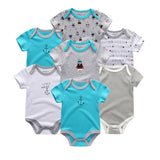 2024 Bodysuits 7PCS Baby Romper Top Quality - kiddiezoom