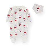 2024 Christmas Baby Rompers+Baby Bib - kiddiezoom