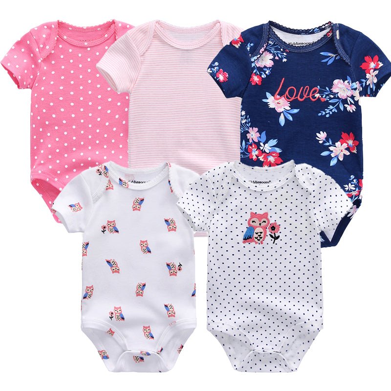 2024 Cotton Baby Bodysuits Clothes 5pcs Set BDS5071 9 12M