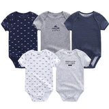 2024 Cotton Baby Bodysuits Clothes 5pcs Set - kiddiezoom