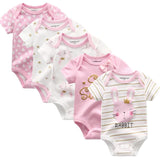 2024 Cotton Baby Bodysuits Clothing 5PCS Set - kiddiezoom